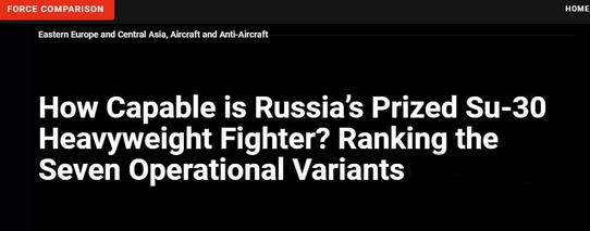 中俄印都有蘇30，到底哪家蘇30最強？美媒對三家戰機進行排名