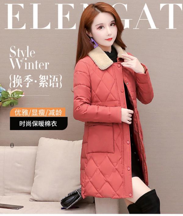 中長款棉襖新款洋氣大碼輕便保暖羽絨棉服棉衣外套