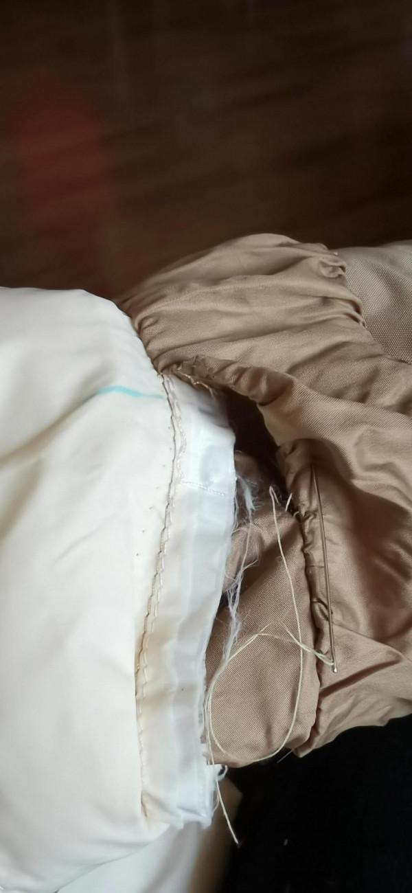 風衣式羽絨服改為活裡活面