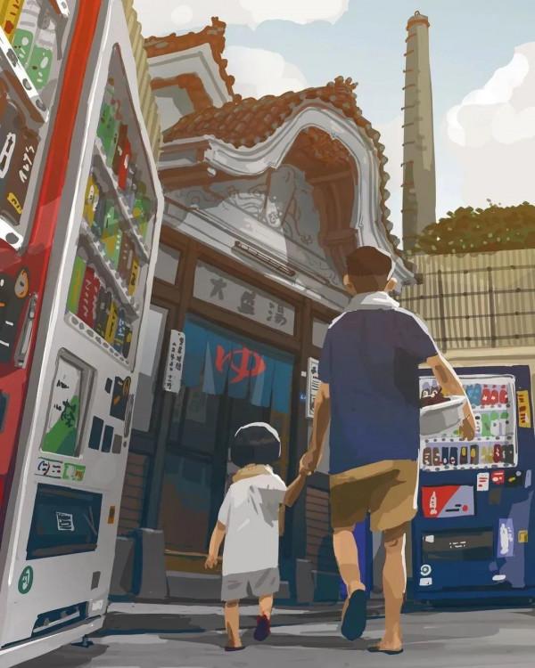 會畫畫的爸爸,太暖了 會畫畫的爸爸,太暖了