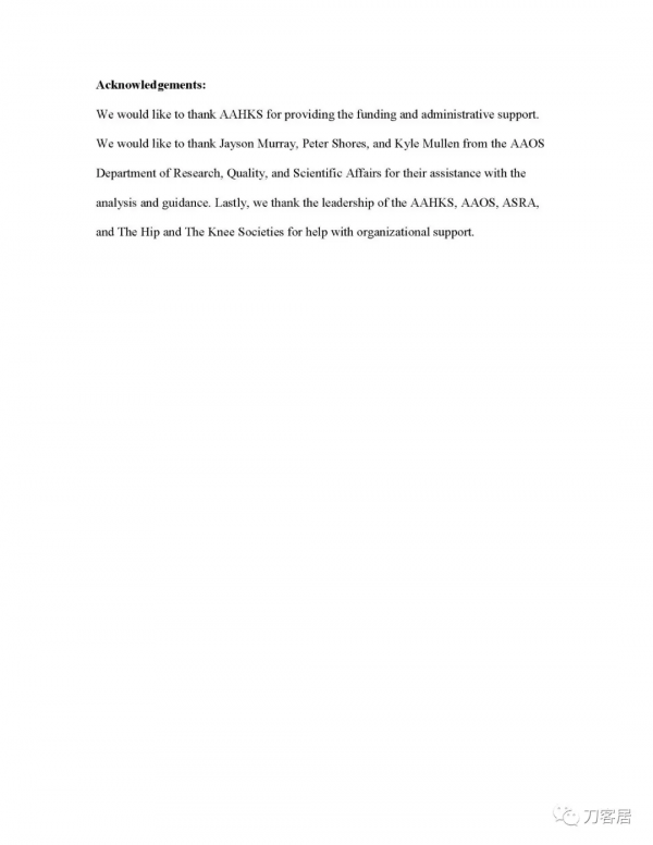 氨甲環酸在全關節置換術的應用-美國多學術組織共認臨床實踐指南