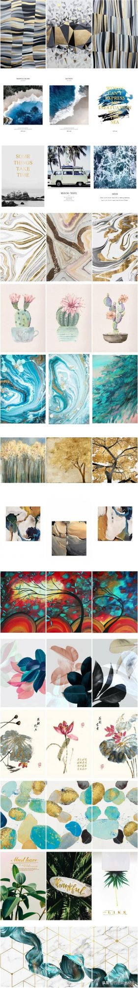 第1875期1565張精選北歐裝飾畫畫芯素材