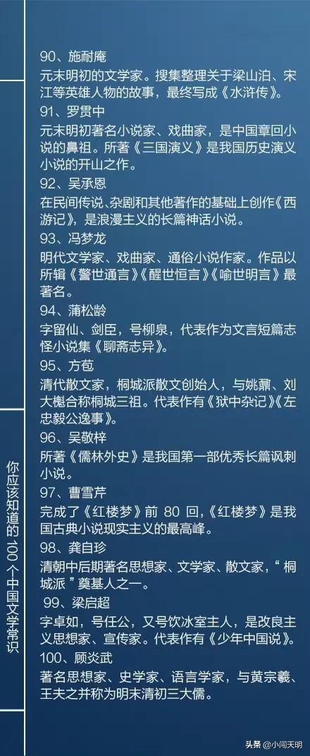 你應該知道的100箇中國文學常識,收著漲知識!!​​ 你應該知道的100箇中國文學常識,收著漲知識!!​​