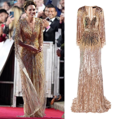 凱特王妃華麗變身，金色禮服裙不輸戴安娜，閃耀紅毯盡顯39歲貴氣