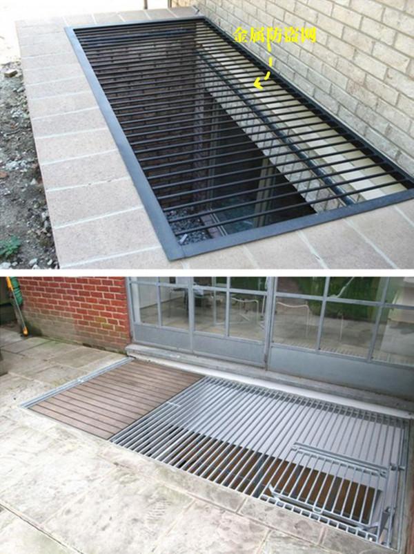 地下室採光井，為了進光和防盜，加高搭建個斜頂玻璃房，明智之舉