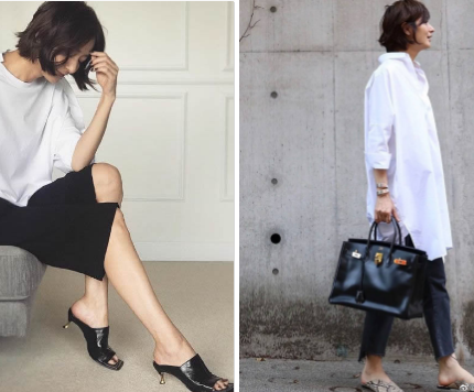 這才是“黑白配”的穿搭精髓！52歲的富岡佳子，贏得體面優雅