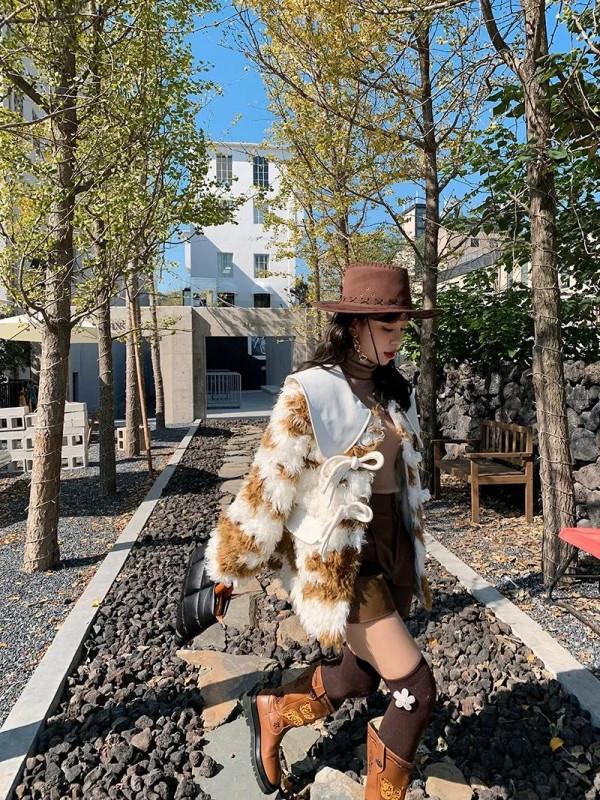 重高品定染色羊毛羔毛茸茸外套