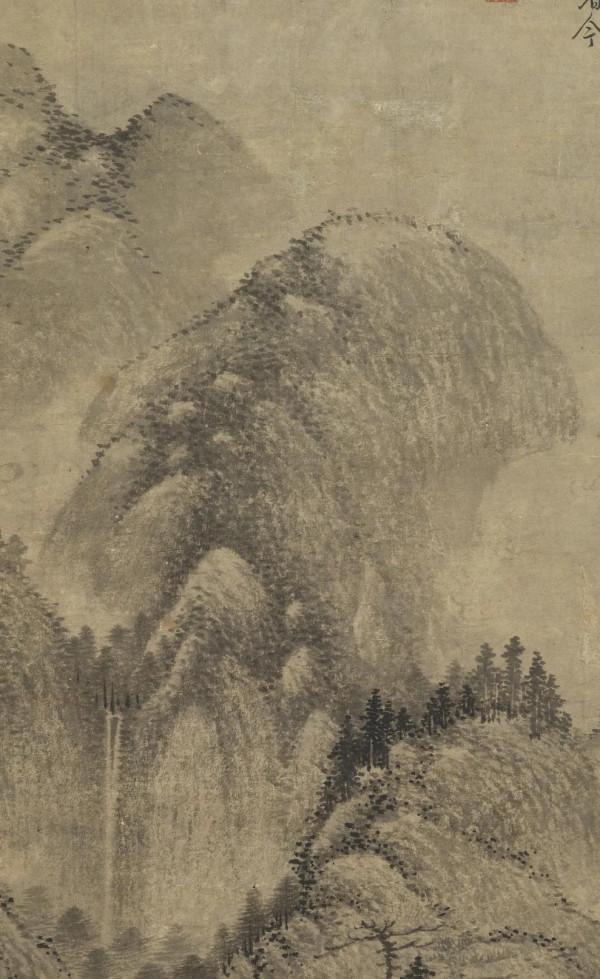 元 陳貞《白雲山房圖軸》