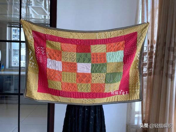 9種顏色88款花樣拼成的蓋毯，真不錯