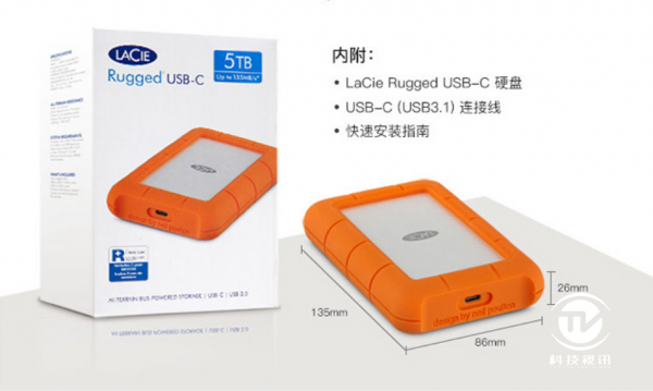 雷孜LaCie Rugged USB-C三防移動硬盤獲年度編輯推薦行動硬碟獎