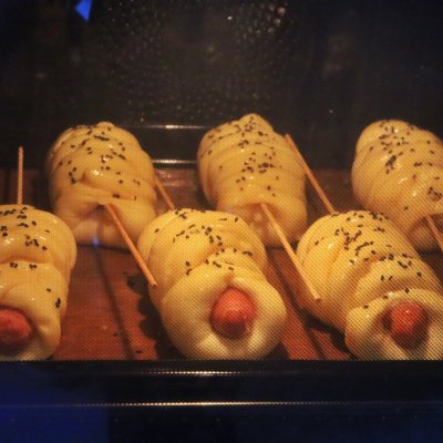 第一次嘗試熱狗麵包卷｜超級柔軟，沒想到這麼好吃