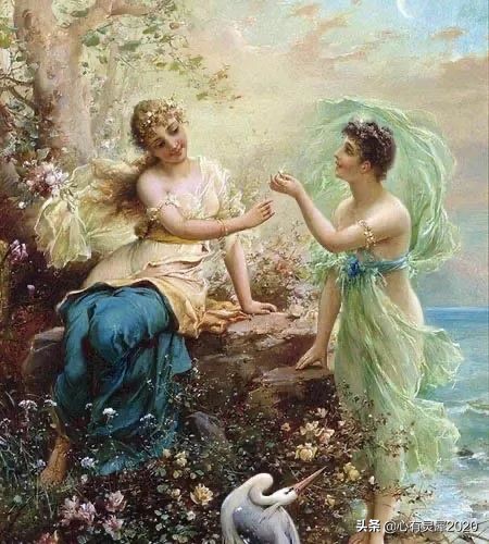 奧地利畫家筆下的畫作，祥雲繚繞，仙氣飄飄，猶入仙境