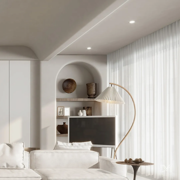 133㎡奶白色木質侘寂，溫柔治癒