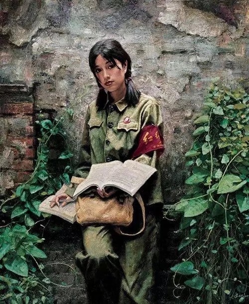 著名油畫家陳大中作品（紅衛兵）