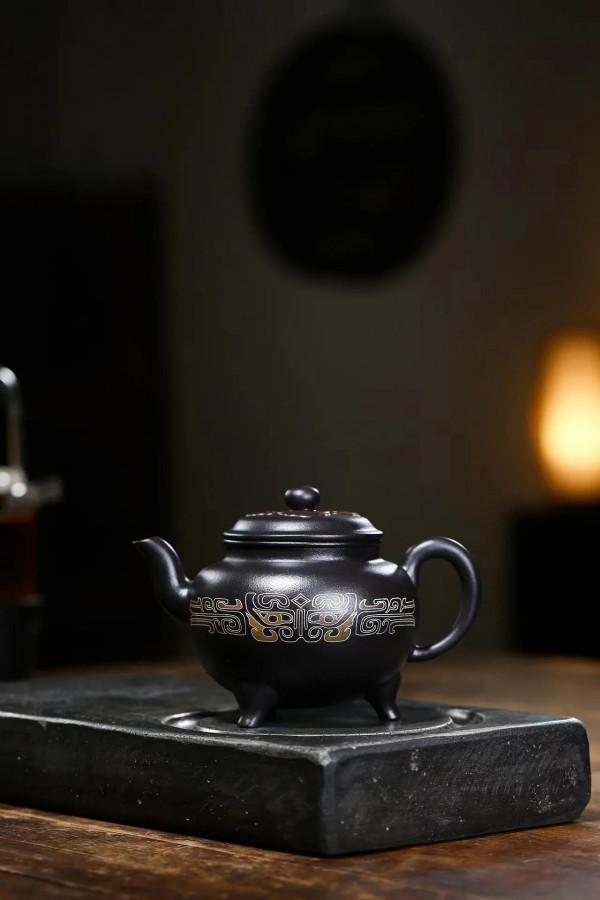 「大彬如意」（鑲嵌銀絲工藝）原礦一廠高黑料350cc秦國萍