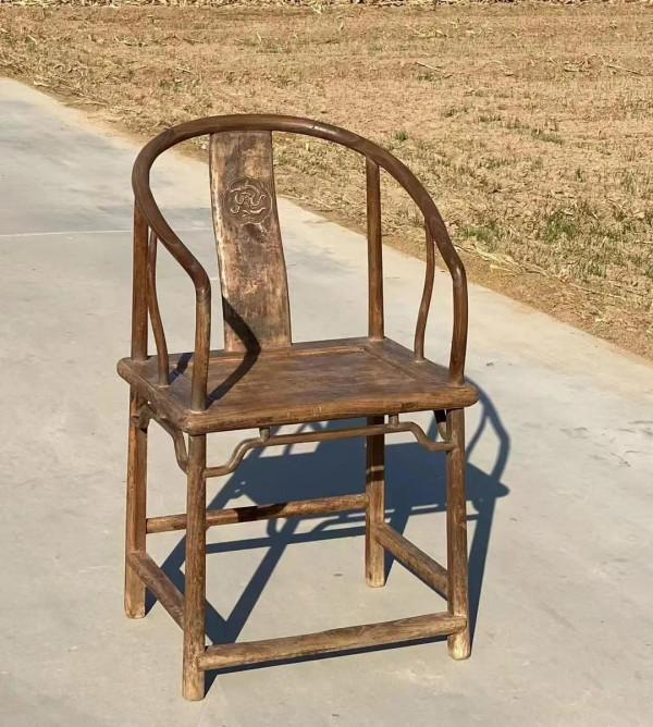 紅木雲石圓凳，楠木平切四出頭官帽椅，榆木官帽椅，桃椅