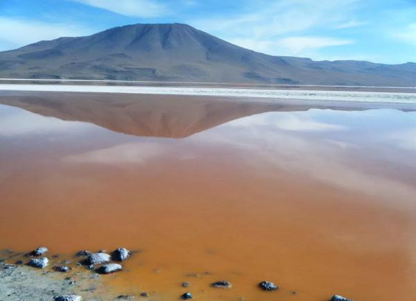 世界罕見的“血湖”，到處可見動物化石，導遊：最好不要觸碰湖水