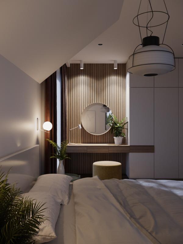 極簡主義，白色主調使得整體更加舒適、簡單、整潔