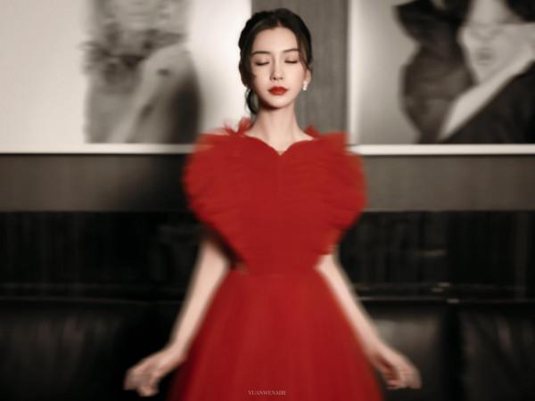 Angelababy楊穎┃一襲紅裙，明豔動人……