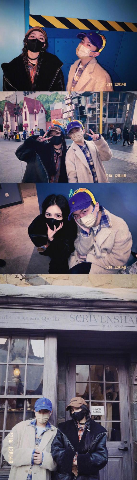 楊冪北京環球影城遊客照，私服超酷