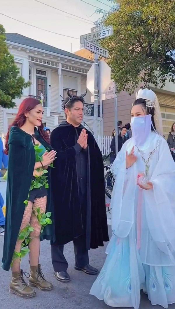 別人是小鬼你是仙！中國留學生打扮成“觀音娘娘”，驚豔了外國人