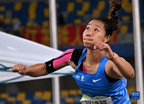 全運會-田徑女子標槍：山東隊選手劉詩穎獲得冠軍
