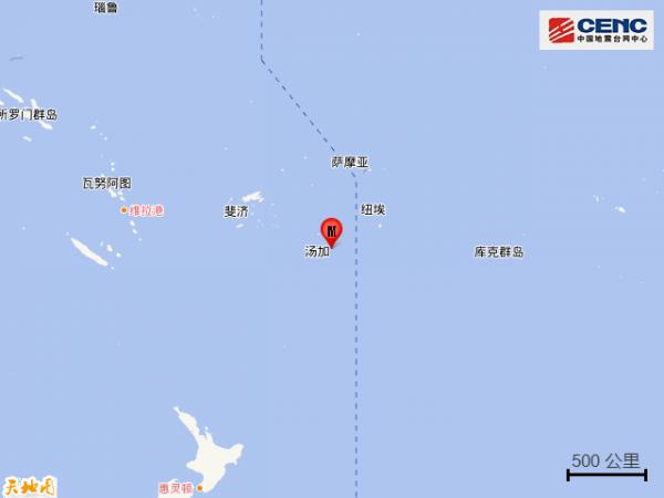湯加群島發生5.8級地震 湯加群島發生5.8級地震