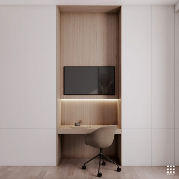 62㎡水泥灰+原木，溫暖舒適