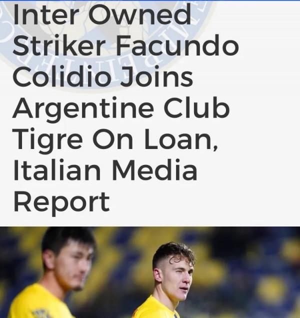 義大利媒體：國米900萬年輕人低價加盟阿根廷俱樂部