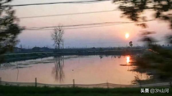 江漢平原上的日落時分