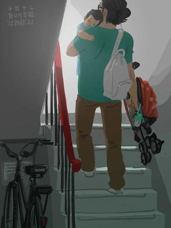 會畫畫的爸爸,太暖了 會畫畫的爸爸,太暖了