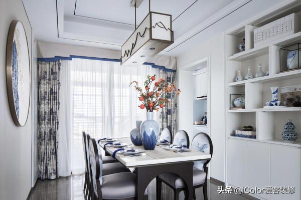 老房翻新:180㎡青花瓷之家,客廳用屏風隔出書房 老房翻新:180㎡青花瓷之家,客廳用屏風隔出書房