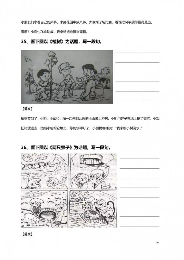 一二年級看圖寫話100例，為孩子作文打好基礎，收藏吧