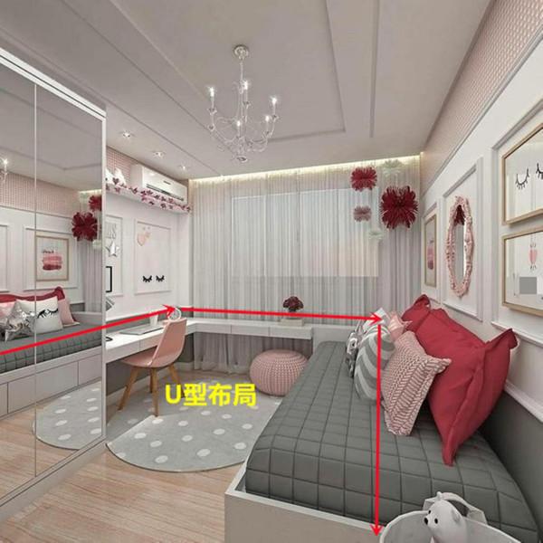 機靈點,臥室面積小,不如傢俱統統靠牆,U型佈局比多5㎡還要實用 機靈點,臥室面積小,不如傢俱統統靠牆,U型佈局比多5㎡還要實用