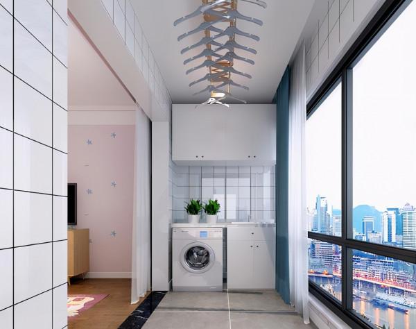 客廳陽臺一體化後，怎麼晾曬衣服？學學這5個設計，化解尷尬