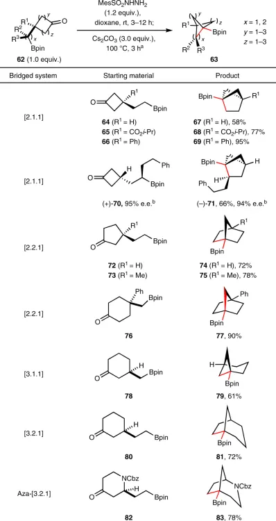 遇水架橋—分子內偶聯合成多取代雙環烷基硼酸酯