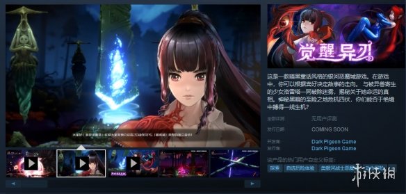 國產暗黑風銀河惡魔城《覺醒異刃》Steam商店頁面上線