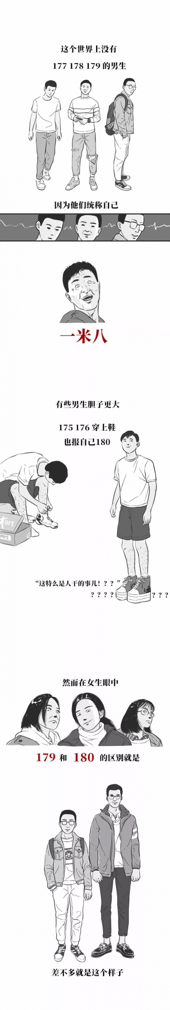 漫畫—《矮個男生的痛處點選關注》
