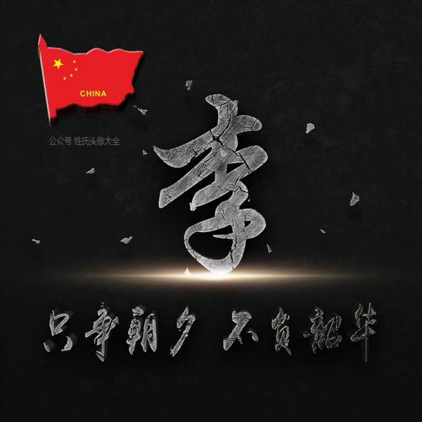 200張正能量姓氏頭像，張張精品，只爭朝夕 不負韶華