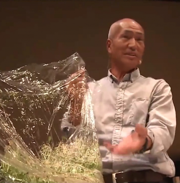 日本教授薄膜上種菜是傳統蔬菜產量6倍,放90℃熱水溶解,有前景 日本教授薄膜上種菜是傳統蔬菜產量6倍,放90℃熱水溶解,有前景