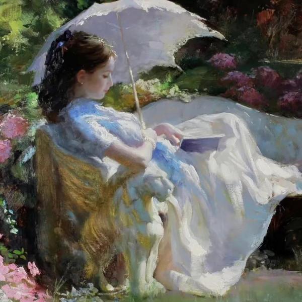 80張古典人物油畫（女孩），華麗與優雅美的結合