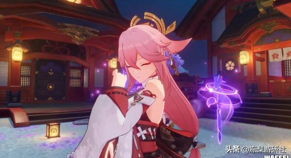 原神：八重神子實機動作曝光，戰技可位移三段，姿態絕美