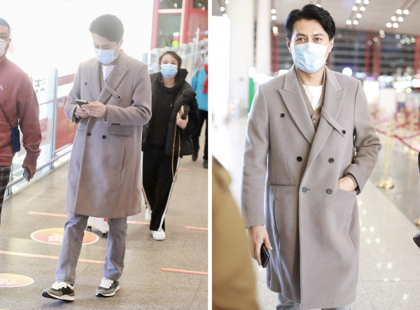 “老幹部”靳東身穿廓形大衣太有範，成熟穩重、乾淨帥氣，超讚