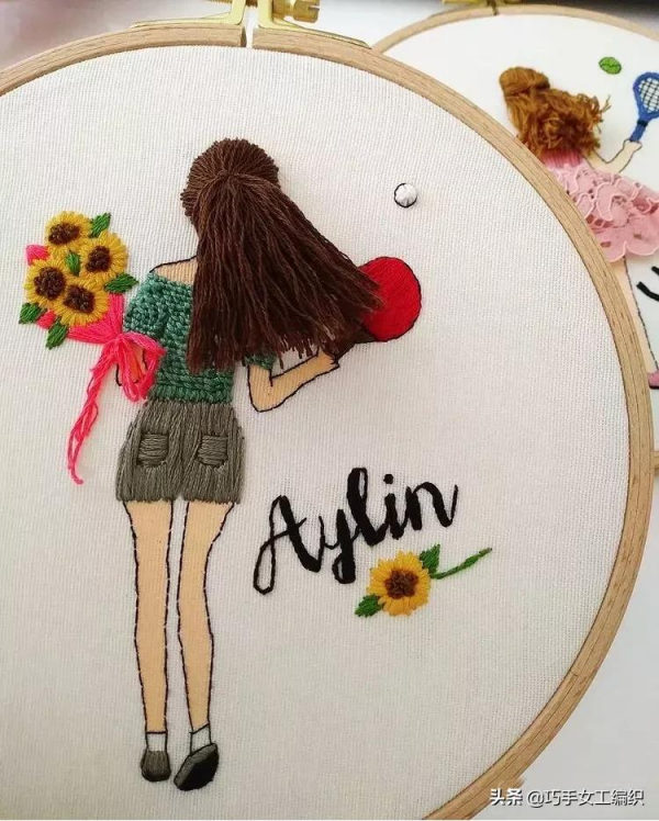 像真發一樣可以編的髮型都能繡出來，如此立體的繡法怎麼能錯過