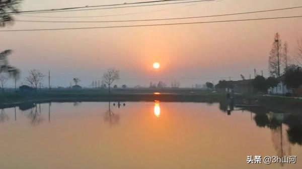 江漢平原上的日落時分