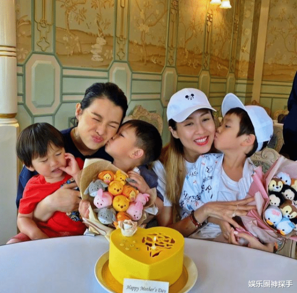42歲陳敏之依舊美貌，5歲兒子太可愛，和胡杏兒兒子合影很有愛