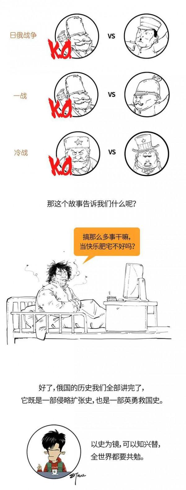 號稱戰鬥民族的俄羅斯，歷史上打仗並不咋樣，看看漫畫怎麼講