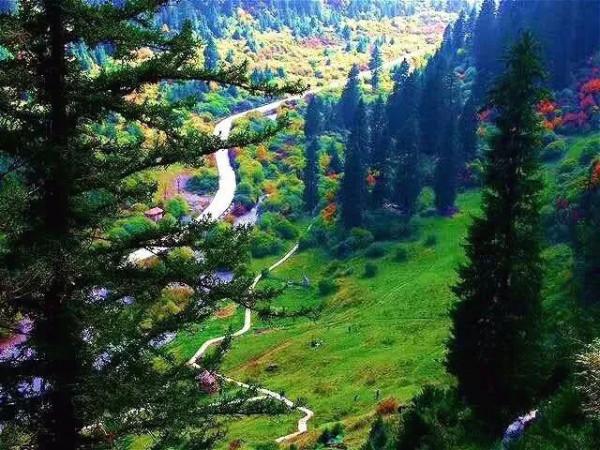 秋韻•和政松鳴巖 一幅大寫意的水彩畫