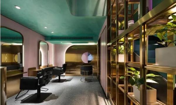 抖音網紅風格理髮店，輕奢風