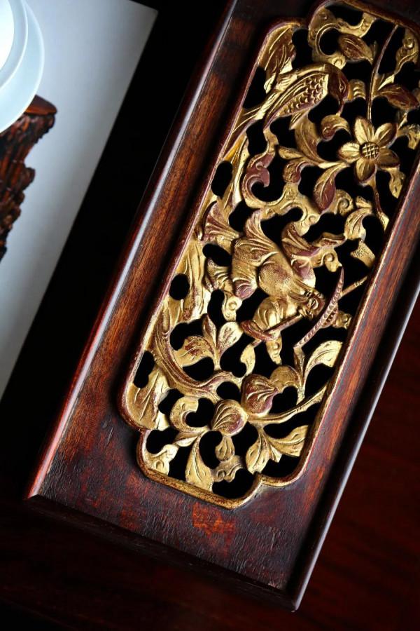 大紅酸枝x老花板 | 茶盒